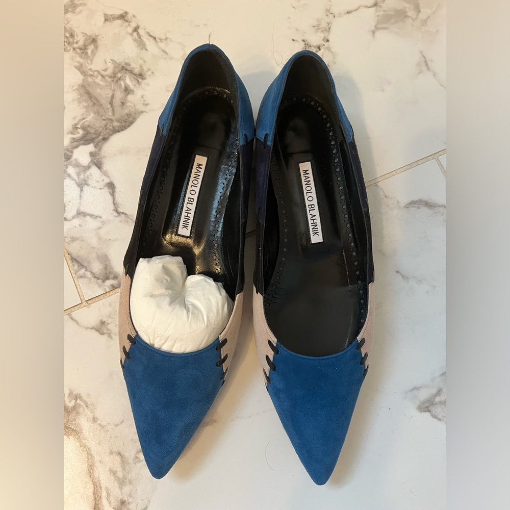 Manolo Blahnik Turona Flat In Patchwork - image 6